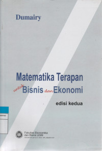 Image of Matematika Terapan untuk Bisnis dan Ekonomi