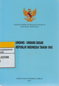 Image of UNDANG-UNDANG DASAR NEGARA RI TAHUN 1945 (2016)