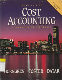 Image of COST ACCOUNTING : A MANAGERIAL EMPHASIS