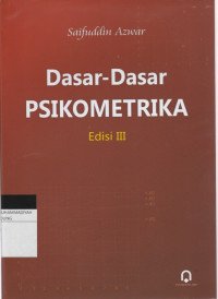 Image of Dasar-Dasar PSIKOMETRIKA
