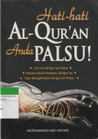 Image of Hati-hati Al-Qur'an Anda PALSU!